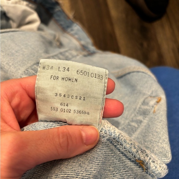 Levi’s Classic Light Blue women’s Jeans 501 0133 vintage fall frayed edge - Picture 11 of 11